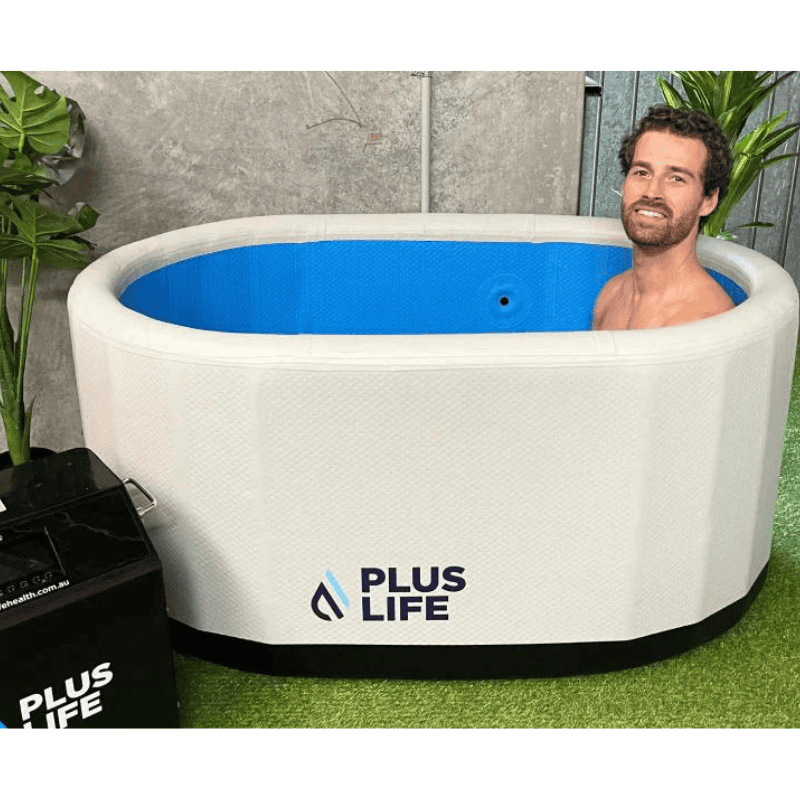 PlusLife Portable Ice Bath in use