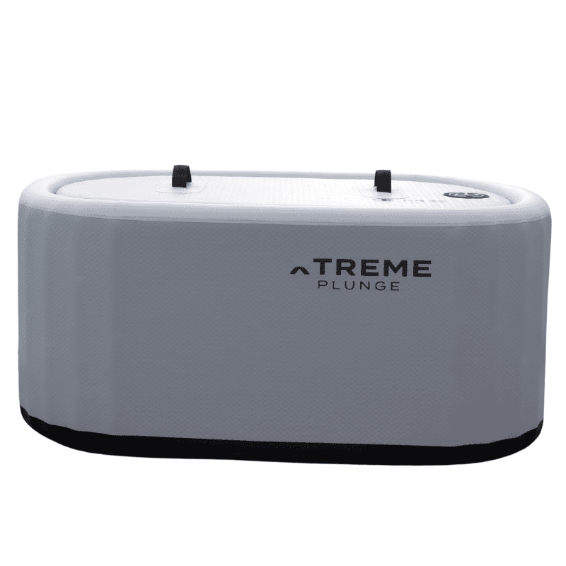 Xtreme Plunge Ice Bath White Background grey with lid